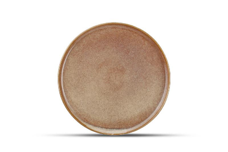 ASSIETTE PLATE ROND BRUN GRÈS Ø 27 CM DUNA