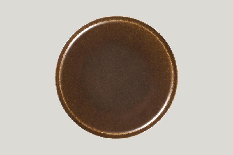 ASSIETTE COUPE PLATE ROND BRONZE PORCELAINE Ø 32 CM RAKSTONE EASE