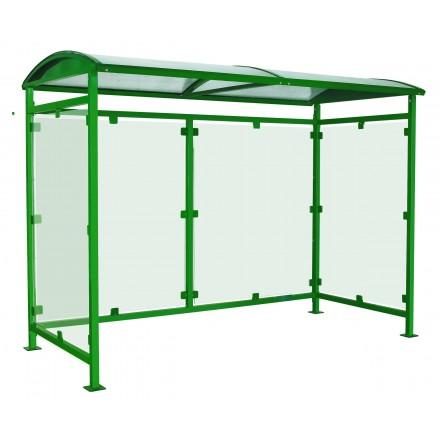 ABRI BUS SAVONE / STRUCTURE EN ACIER / BARDAGE EN PLEXIGLAS / 300 X 155 CM_0