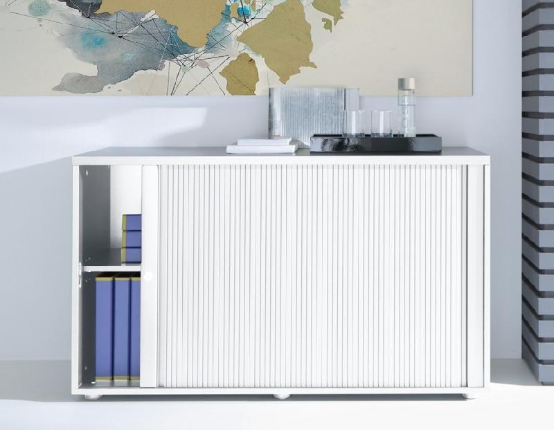 Armoire à rideaux démontable en bois mélaminé - MDD - 80, Blanc pastel_0