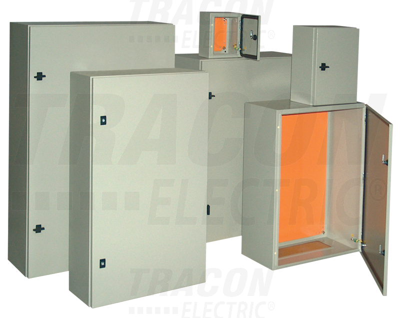 Armoire de distribution métallique en acier gris - 1000×800×250mm - type en saillie_0
