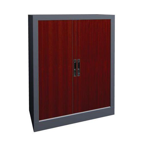 ARMOIRE MÉTAL À RIDEAUX PVC LAME RECOUVERTE 80 X 102 CM COLORIS MERISIER/ALU - MANUTAN COLLECTIVITÉS