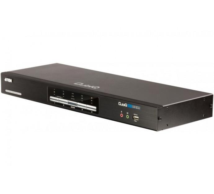 Aten CS1644A - Switch KVM double écran DVI/USB+audio, 4 ports, résolution 2560x1600, compatible Nvidia 3D Vision_0
