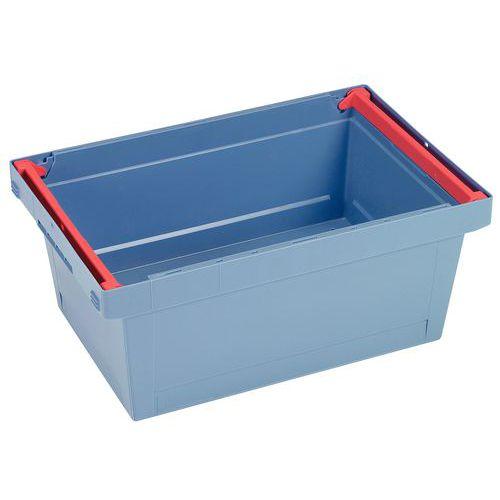 BAC 47L GERBABLE EMBOITABLE POLYPRO BLEU FO ND AJOURE