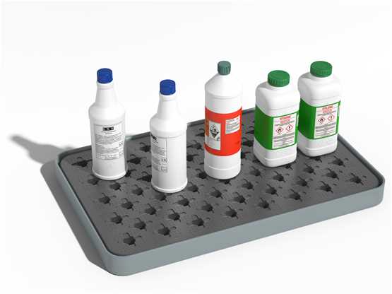 Bac de rétention LABO-Reten 8 litres - BACPV8/G-C - plastique rigide sans caillebotis disponible_0