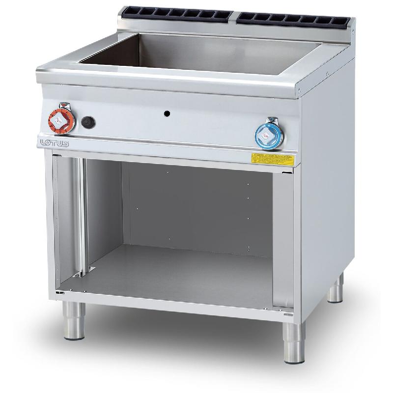 Bain-marie à gaz sur étagère ouverte. Bassin GN 2/1. Dimensions 80x70,5 h 90 cm. Modèle BM-78G - 1858_0