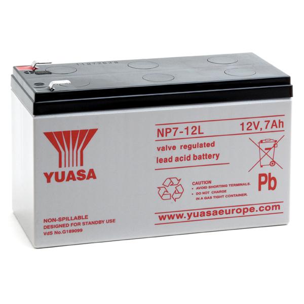 Batterie plomb AGM Yuasa NP7-12L - 12V 7Ah - Cosses Faston 6.35mm - Durée de vie 5 ans_0