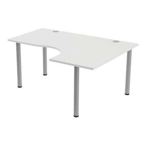 BUREAU TUBO COMPACT DROITE 160 X 120 CM BLANC ALU - MBA