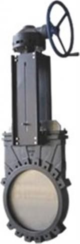 BV50-2463E-PN10 gearbox - Vanne guillotine uni-directionnelle - Montage entre brides PN10 - Belven - Réducteur_0
