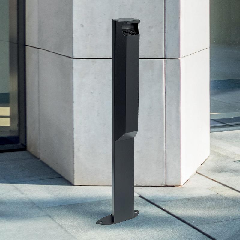 Cendrier 3l /pied arkea extrême sans serrure - gris manganèse_0