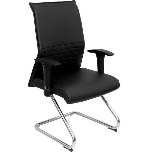 CHAISE FIXE ALBACETE SIMILICUIR - NOIR