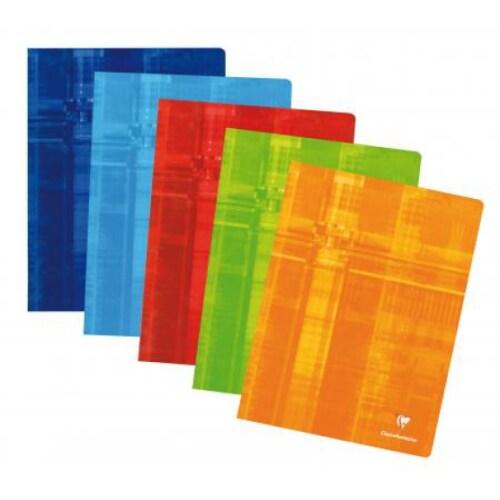 Clairefontaine Lot de 10 Cahier Metric 24x32, 48p./24 feuilles 90 g/m² piquées, Séyès - 3329680331103_0