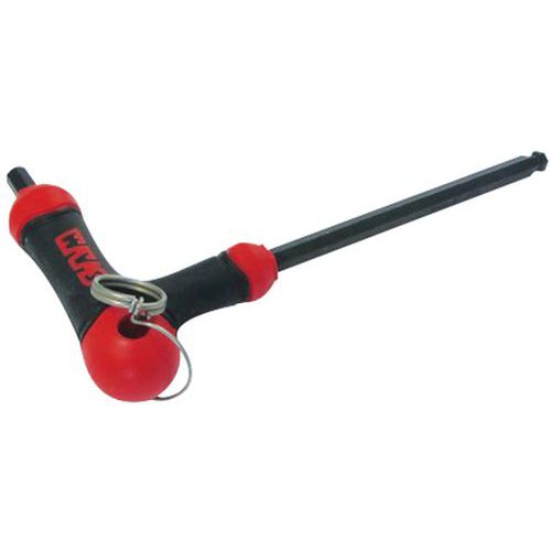 CLÉ MALE 6 PANS SPHERIQUE POIGNEE L 8 MM AVEC CLIP INOX FME - SAM