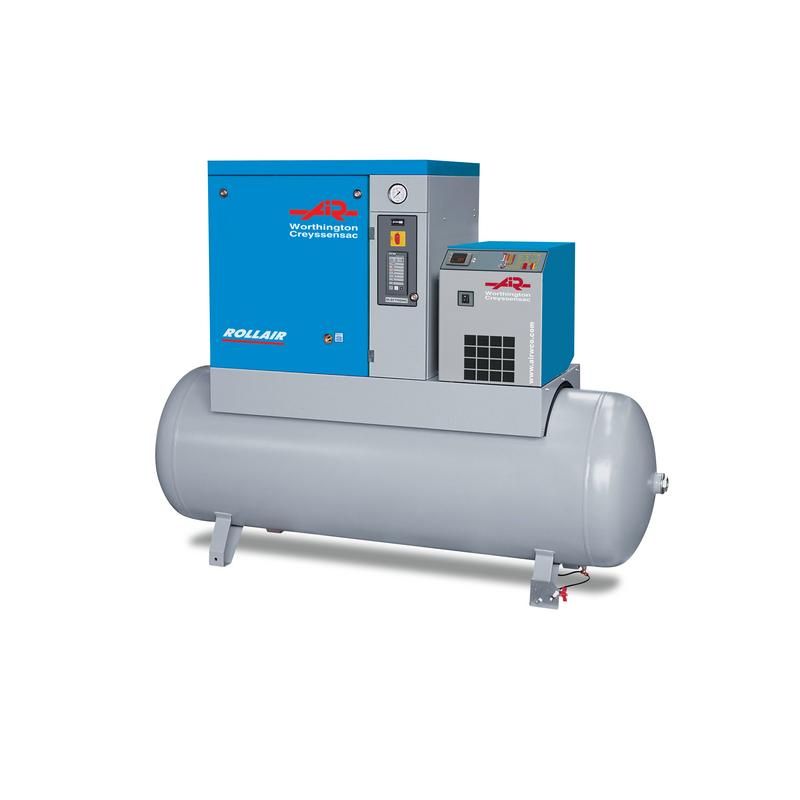 COMPRESSEUR VIS ROLLAIR 7,5KW 55,2M3/H 10BARS TRI 500L
