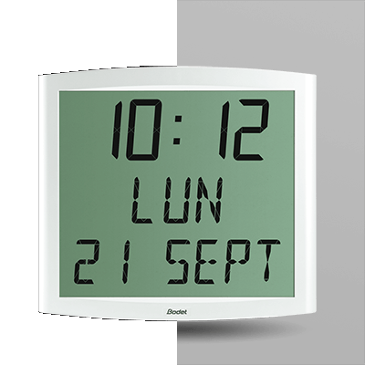 Horloge calendrier LCD Cristalys Date - BODET - POE, NTP, boîtier blanc_0