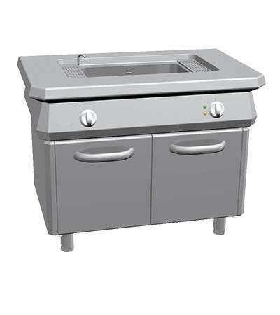 Cuiseur à pâte électrique gamme 1100 - meuble inox cuisine avec bol en acier inoxydable AISI 316 et thermostats de sécurité_0