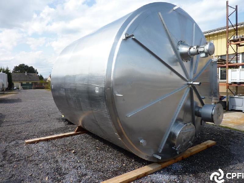 Cuve inox Pierre Guérin 20000 L - CUV245 - Agitation Tri-pâle - Inox 304L_0