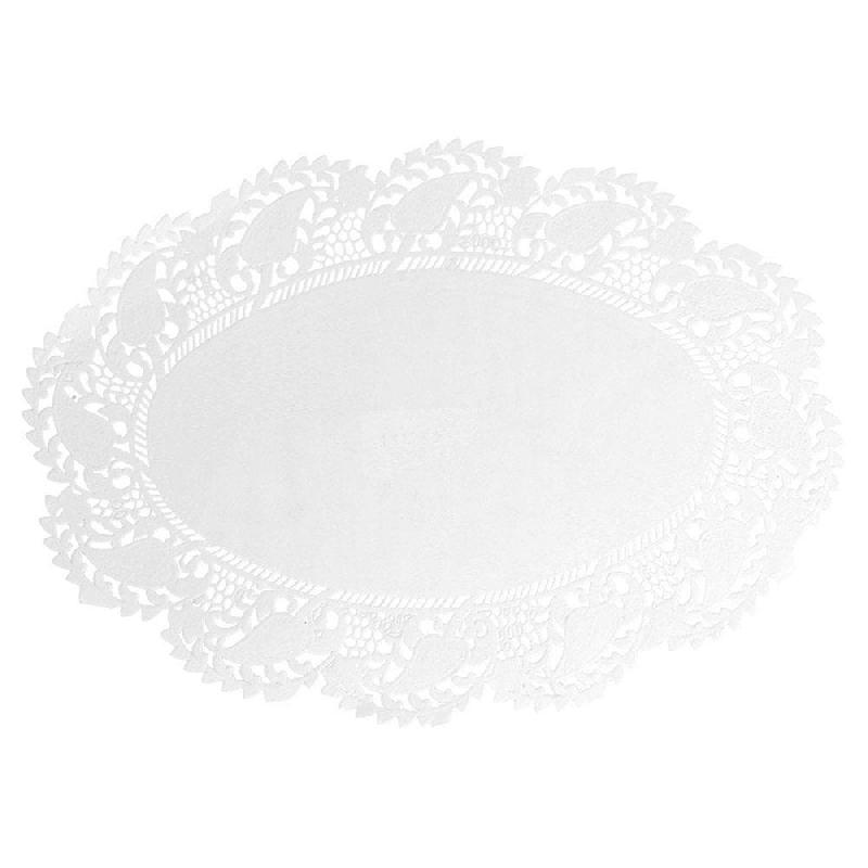 Dentelle ovale papier blanc 27x18cm - par 250_0