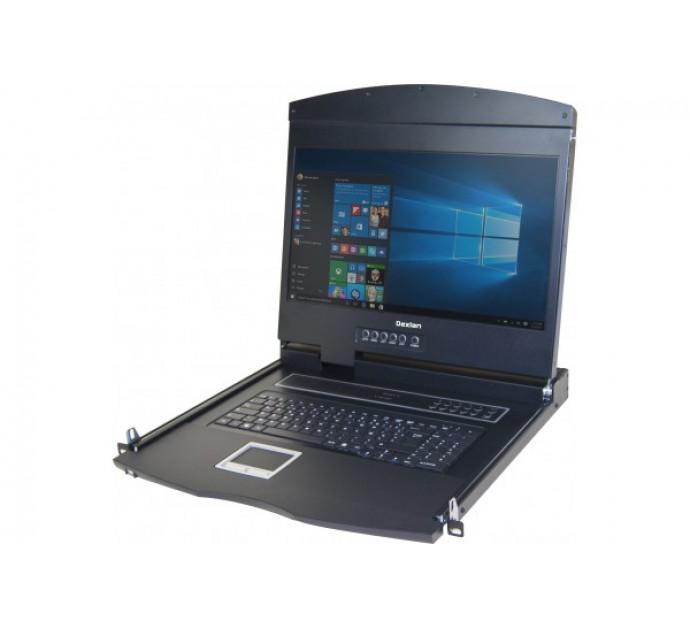 Dexlan console LCD courte 19'' - écran 18.51 pouces Full HD - clavier AZERTY amovible - 1U rackable_0