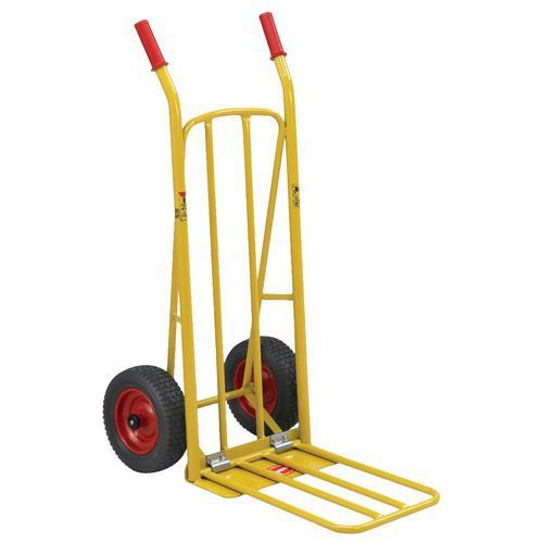 DIABLE ACIER F:250 KG ROUES INCREVABLES 2 PELLES 160/520 MM