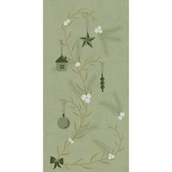 DUNI - Serviette airlaid Bio-Dunisoft 40x40cm pliage en 8 Noel Pistachio 6x60 = 360 pièces - vert papier 211531_0