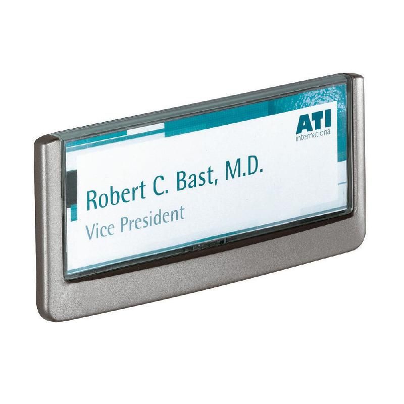 DURABLE DURABLE PLAQUE DE PORTE CLICK SIGN 149X52,5 MM GRIS