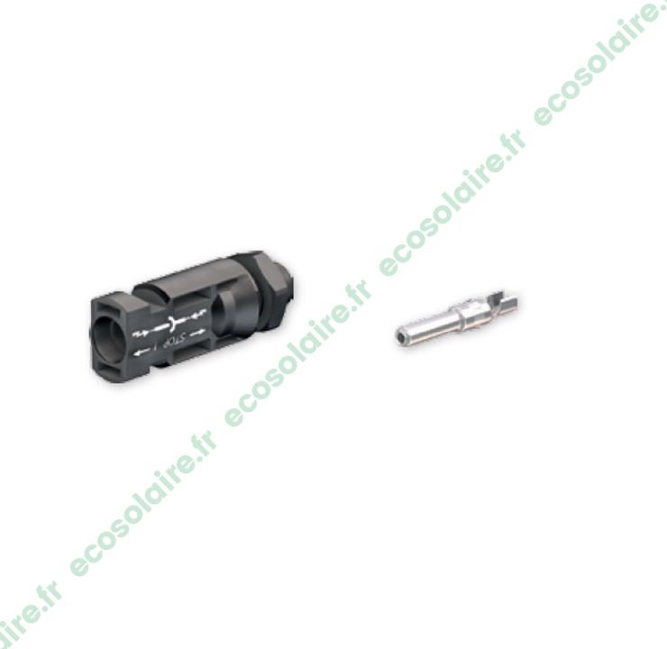 Embase mâle saillante PV-ADSP4-S2/6 pour câble 4-6 mm² - compatible MC4 avec montage sur coffrets ou boîtes de jonction_0