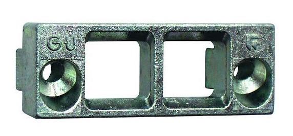 GÂCHE TRIANGLE DOUBLE AVEC JEU DE 12 MM RAINURE 7/8X4 - FERCO - E-16678-01-0-1