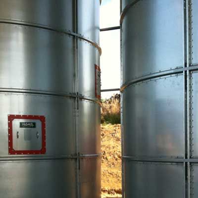 Gwsi 2.252/1 - stockage des céréales - silo en tôles lisses galvanisées anti-poussière - 5m3_0