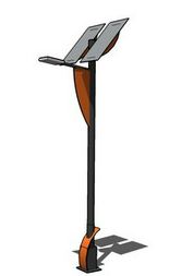 Lampadaire urbain solaire Cand T3 - LED - aluminium et acier - panneaux 214W et tête d'éclairage IP65_0