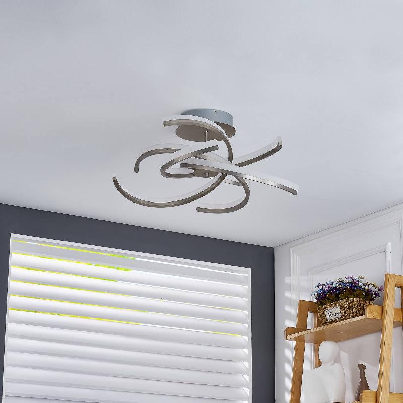 LINDBY DIVALIS PLAFONNIER LED, STEPDIM, NICKEL