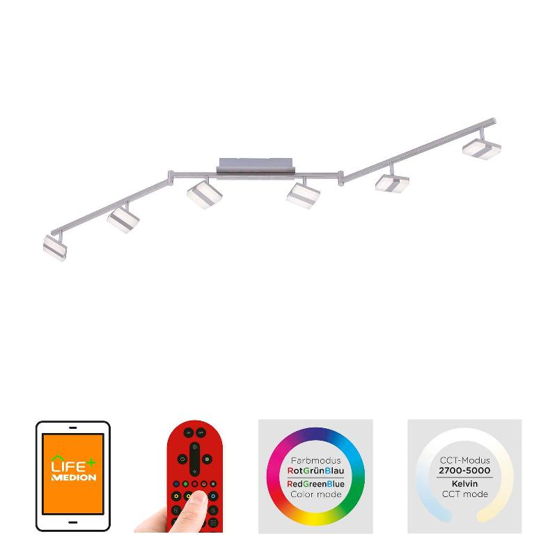 LOLA SMART PLAFONNIER À SPOTS LED LOLASMART SABI, 6 LAMPES