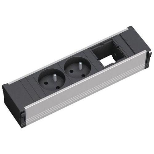 MULTIPRISE CONI POUR CADRE 2 PRISES AVEC 1 EMPLACEMENT - BACHMANN