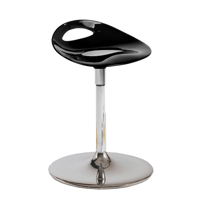 Tabouret de bureau NEW SAMBA S - Assise ergonomique réglable - Structure acier chromé ou mat - Design moderne et coloris variés_0