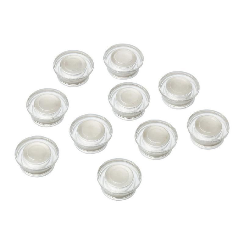 NOBO BOÎTE DE 10 PUNAISES AIMANTÉES RARE EARTH - Ø 19 MM - COLORIS TRANSPARENT