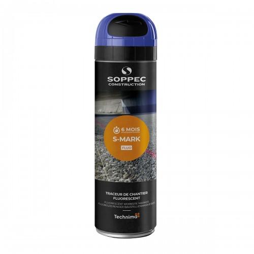PEINTURE DE MARQUAGE PROVISOIRE FLUORESCENTE - 3 À 6 MOIS - S-MARK - JAUNE - X12 TECHNIMA SOPPEC