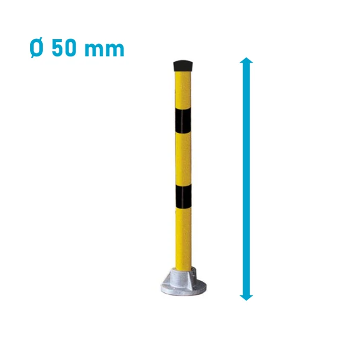 Potelet Ø 50 mm sur platine en fonte d'aluminium_0