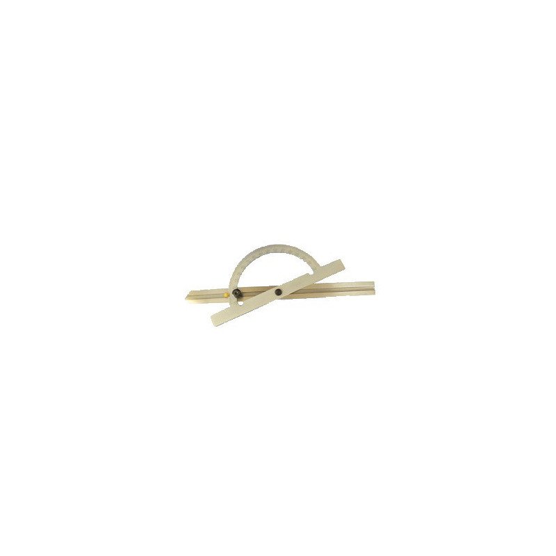 RAPPORTEUR D'ANGLE EN ACIER 400X200MM AVEC RÈGLE COULISSANTE - WILMART - 254613