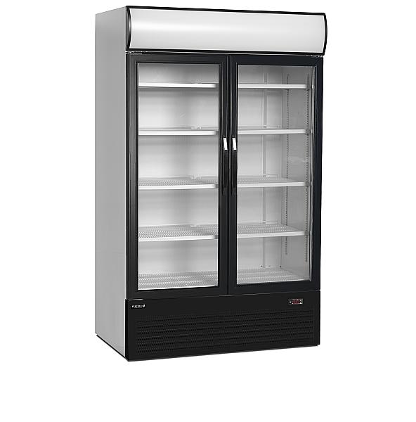 Réfrigérateur vitré 2 portes 1082 litres - porte aluminium noir - FSC1200H - dimensions 1200x790x2000 mm_0