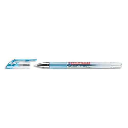 ROLLER ENCRE GEL EDDING E2185 - POINTE METALE 0,7MM - COLORIS BLEU METAL