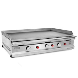 Romux® - Plaques de cuisson à gaz en acier 100 cm / Plaques de cuisson professionnel pour la restauration chauffe rapide_0