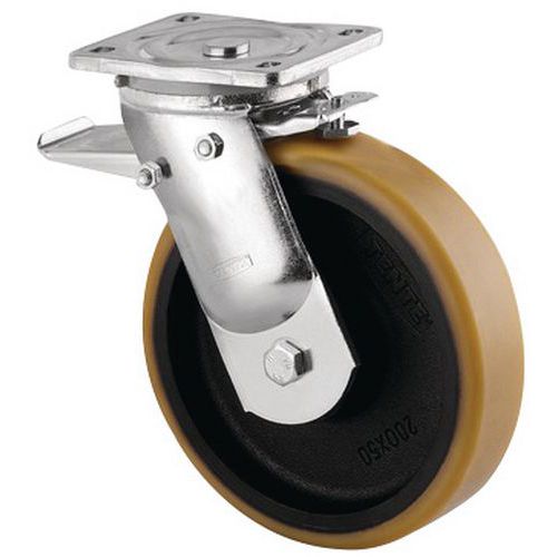 ROULETTE PIVOTANTE À FREIN CHARGE 1200 KG - TENTE