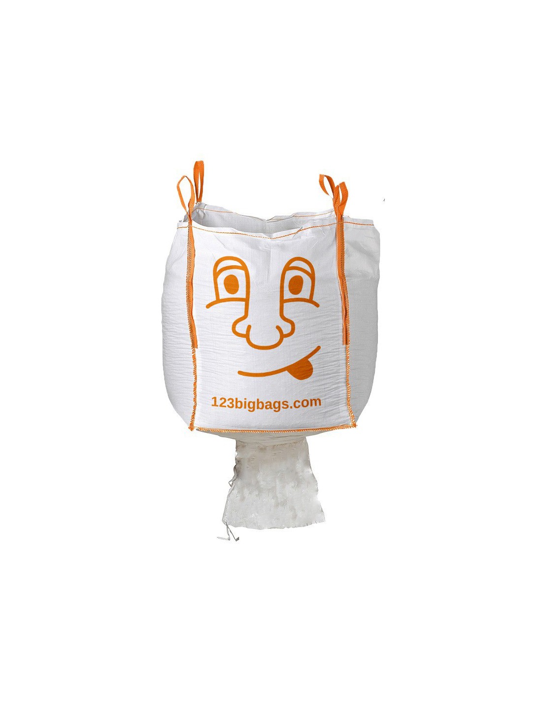 Sac big bag avec goulotte de vidange et smiley - 90x90x110 cm / 1m3_0