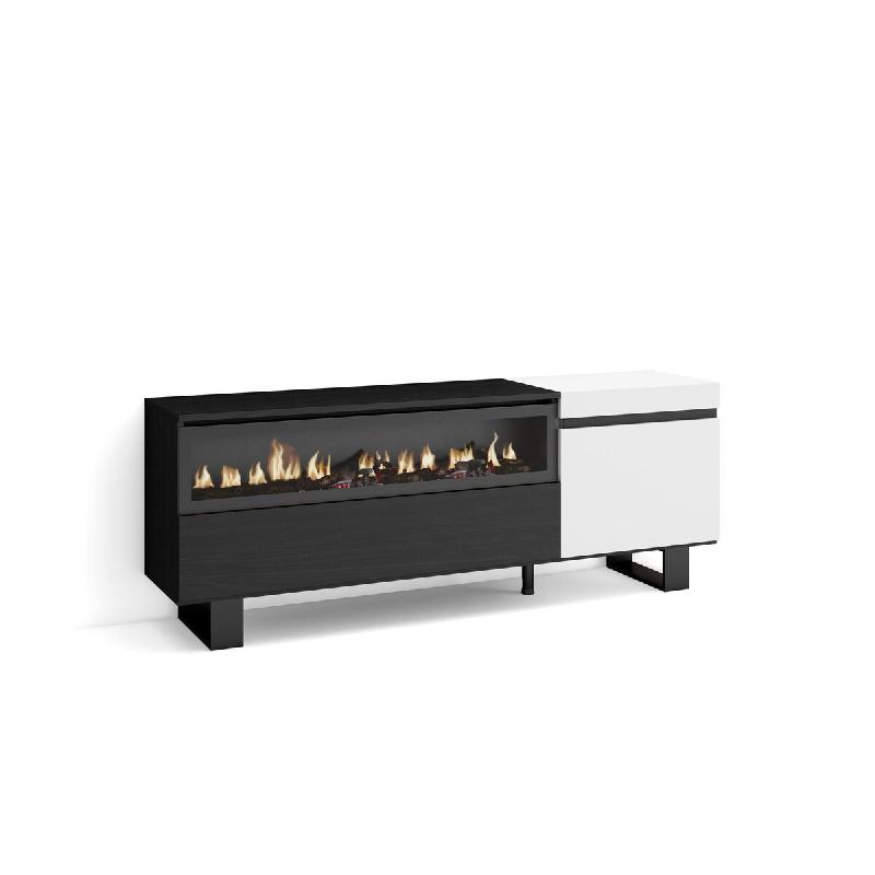 SKRAUT HOME Meuble TV, Banc Télé, 150x57x35cm, Pour les TV jusqu'à 65
