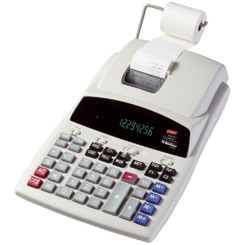 STAPLES CALCULATRICE COMPTABLE STAPLES P 40 - 12 CHIFFRES - 4 LIGNES / SEC