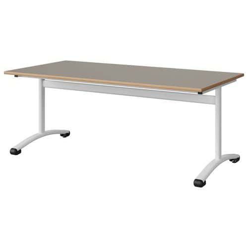 TABLE MALIBU 160X80 T4 DL STRA ALAISÉ GRIS U727/BLC 9016