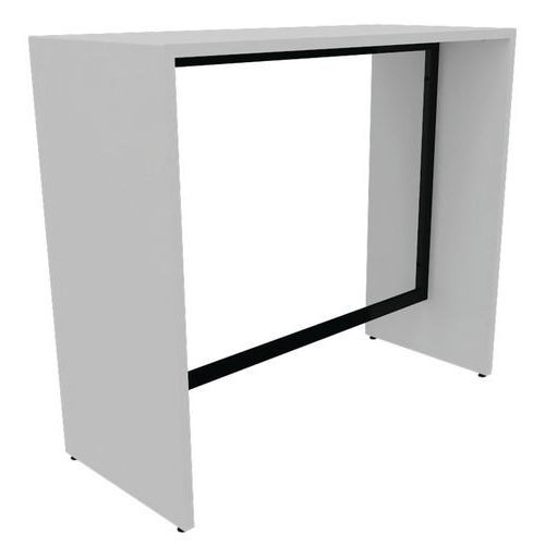 TABLE RÉUNION HAUTE CONVY 120X104X50 CM BLANC/NOIR - BURONOMIC