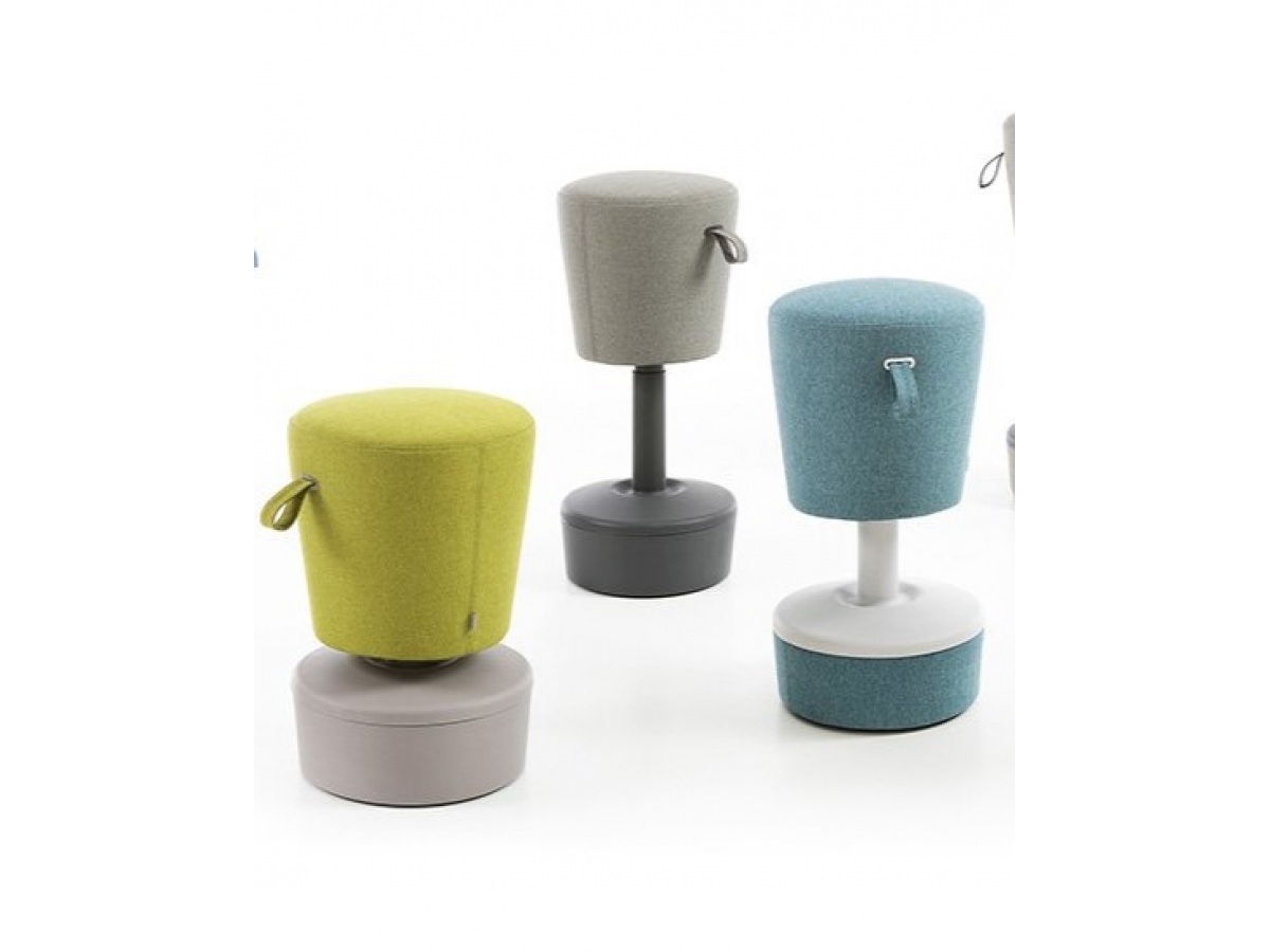 Tabouret haut flexible et contemporain - siège généreusement rembourré - MICKEY_0