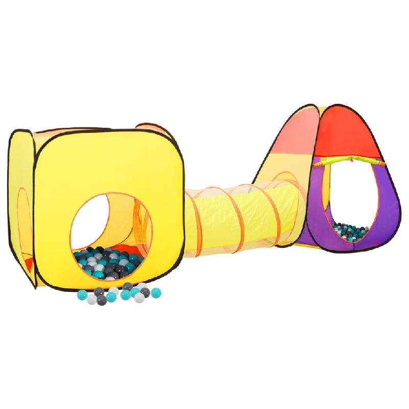 Tente de jeu pour enfants - 250 balles incluses - Dimensions 255 x 80 x 100 cm - Multicolore - Modèle 02_0005145_0