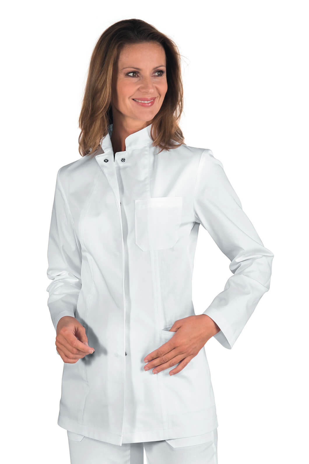 TUNIQUE BLANCHE MÉDICALE MANCHES LONGUES LIONE